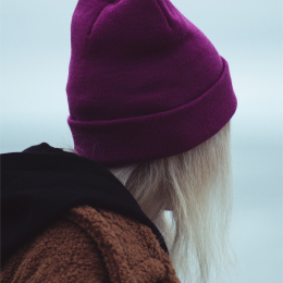 Product Cashmere-blend violet beanie Image